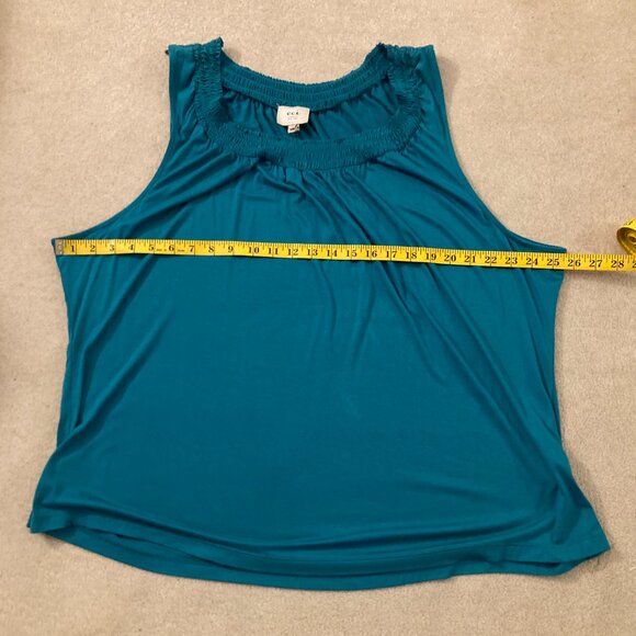 NWT ECI Woman New York Sleeveless Top Turquoise Size 3X - Picture 5 of 5
